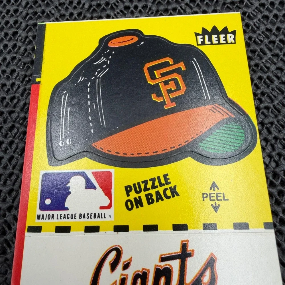 Vintage 1980s Fleer San Francisco Giants MLB Baseball Stickers Lot of 2 SF Logo